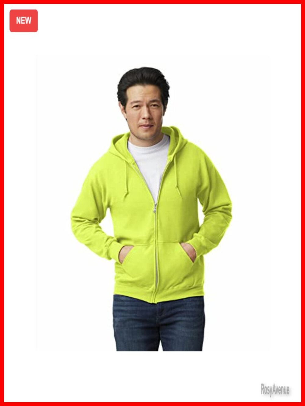 Unisex Fleece Zip Hoodie Sweatshirt with Pockets
